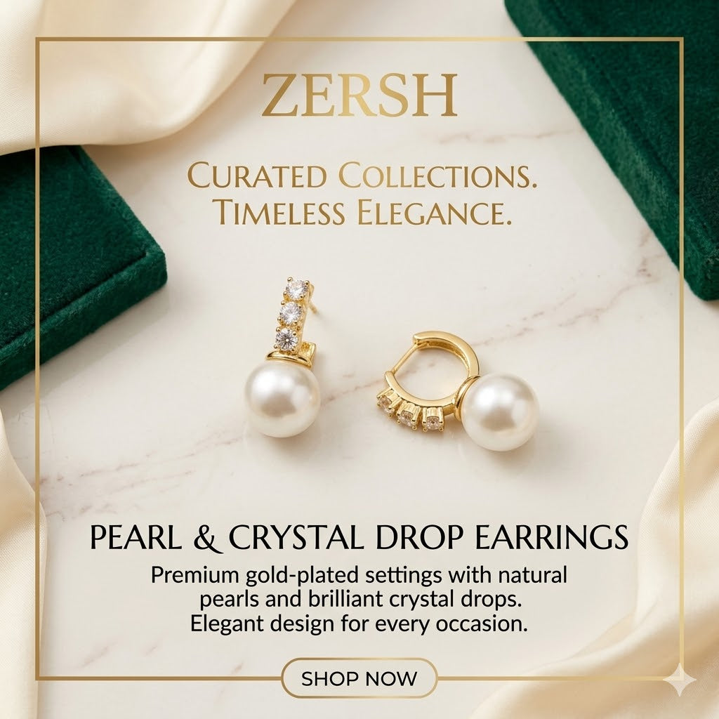 Pearl & Crystal Drop Earrings