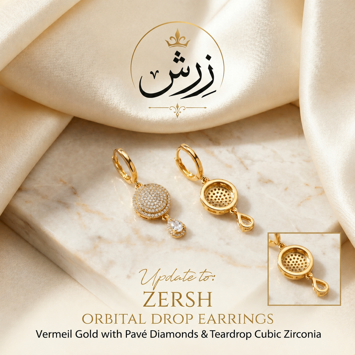 Zersh Orbital Drop Earrings