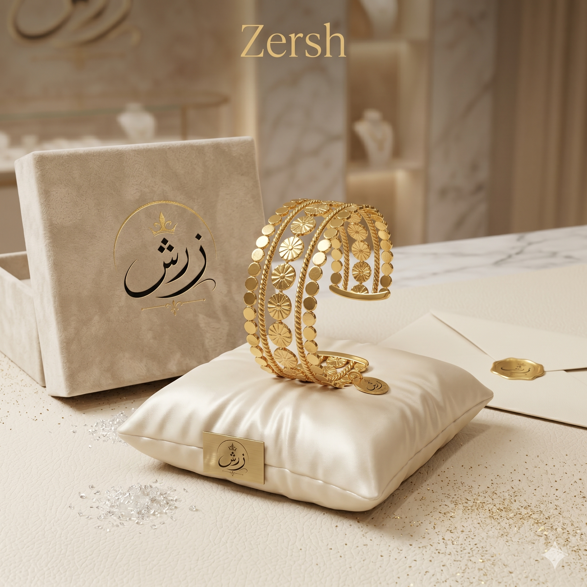 Zersh Sovereign Sunburst Multi-Strand Cuff/Bracelet