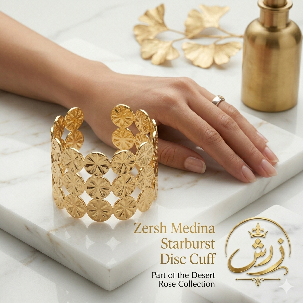 Zersh Zersh Medina Starburst Disc Cuff/Bangles