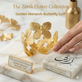 Zersh Golden Monarch Butterfly Cuff/Bracelet