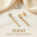 Zersh Aurelia Linear Drops Earrings