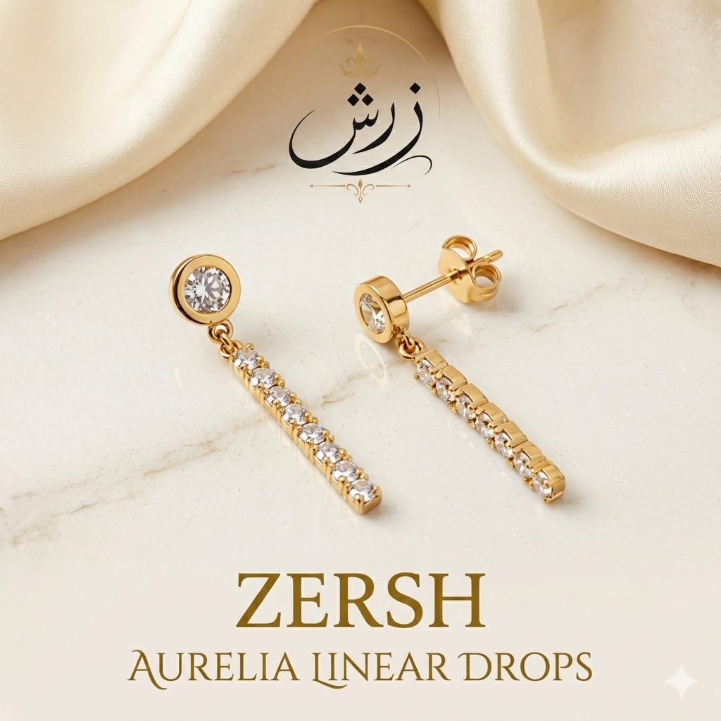 Zersh Aurelia Linear Drops Earrings