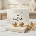 Zersh Veined Heart Earrings