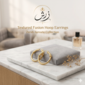 Zersh Textured Fusion Hoop Earrings